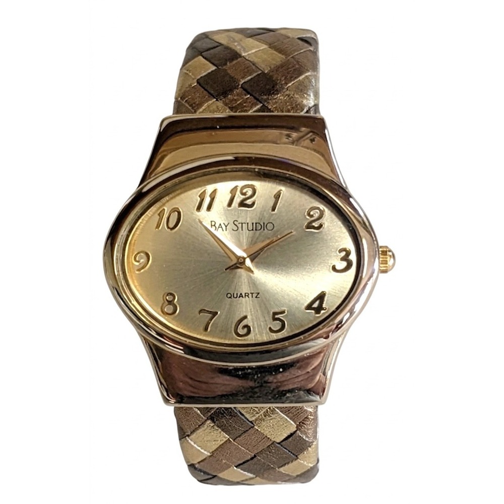 Bay Studio Women's Gold-Tone Cuff Watch, Never Worn, New Battery, Original Box